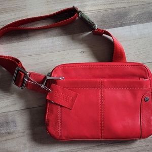 Dainier Red Leather Waist Purse